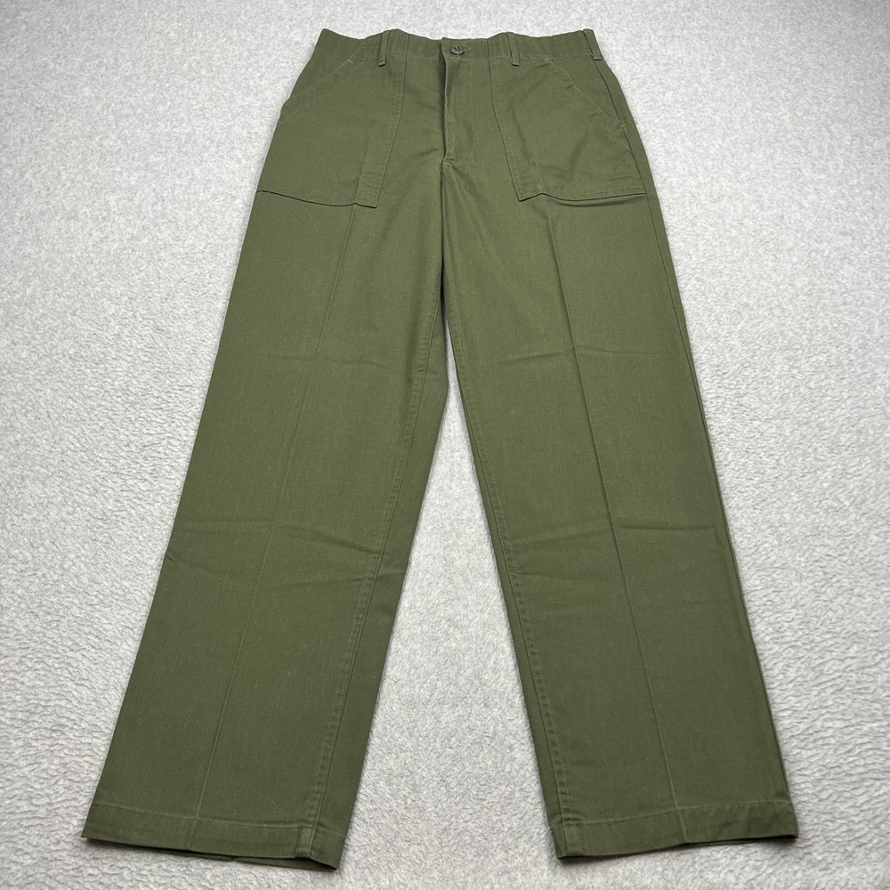 VTG 70s US Military OG-507 Trousers Mens 34x31* Green Utility Fatigue Pants 1979